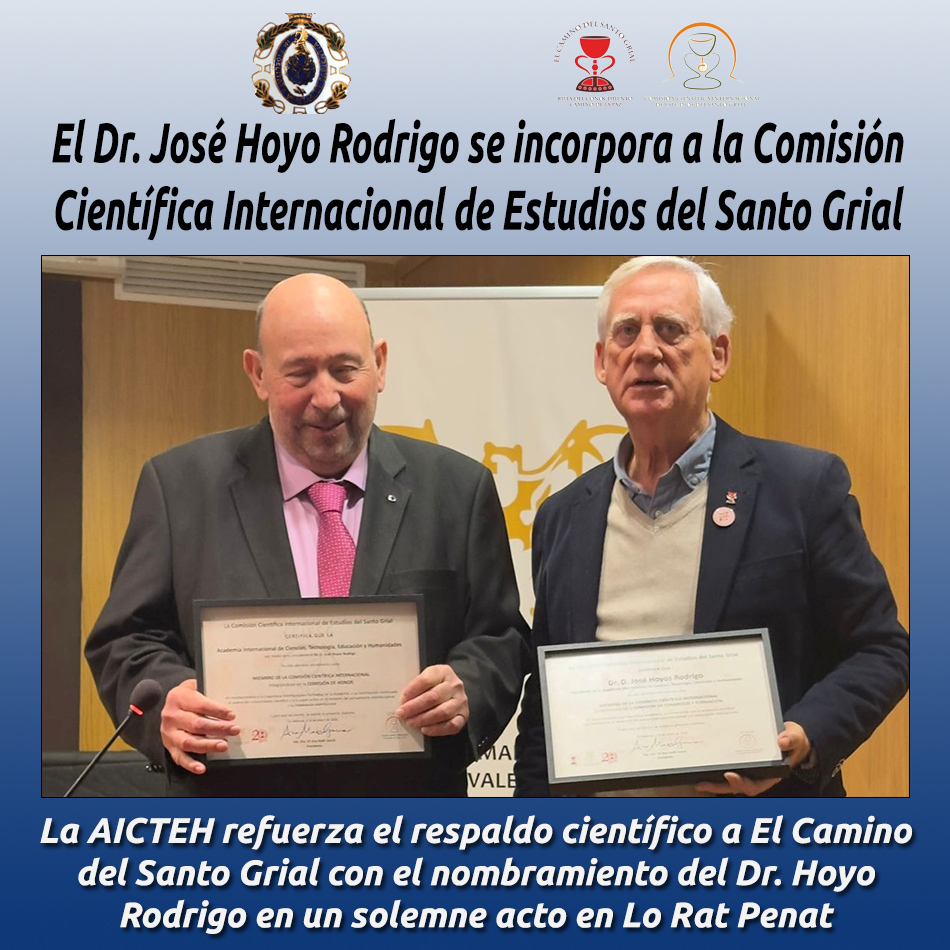 El Dr. José Hoyo Rodrigo se incorpora a la Comisión Científica Internacional de Estudios del Santo Grial