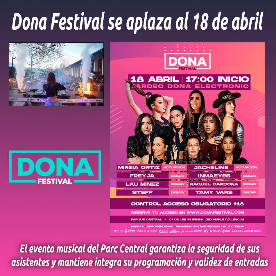 Dona Festival se aplaza al 18 de abril
