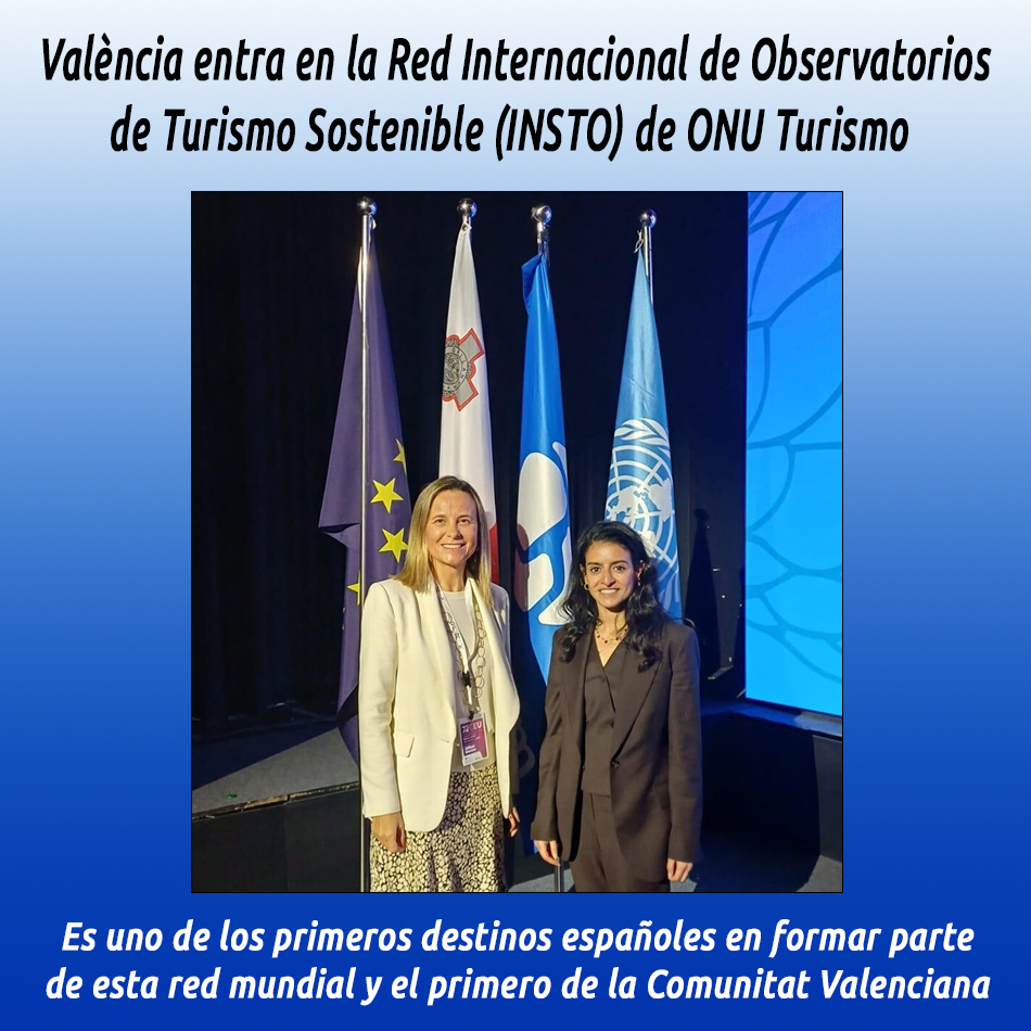 València entra en la Red Internacional de Observatorios de Turismo Sostenible (INSTO) de ONU Turismo 