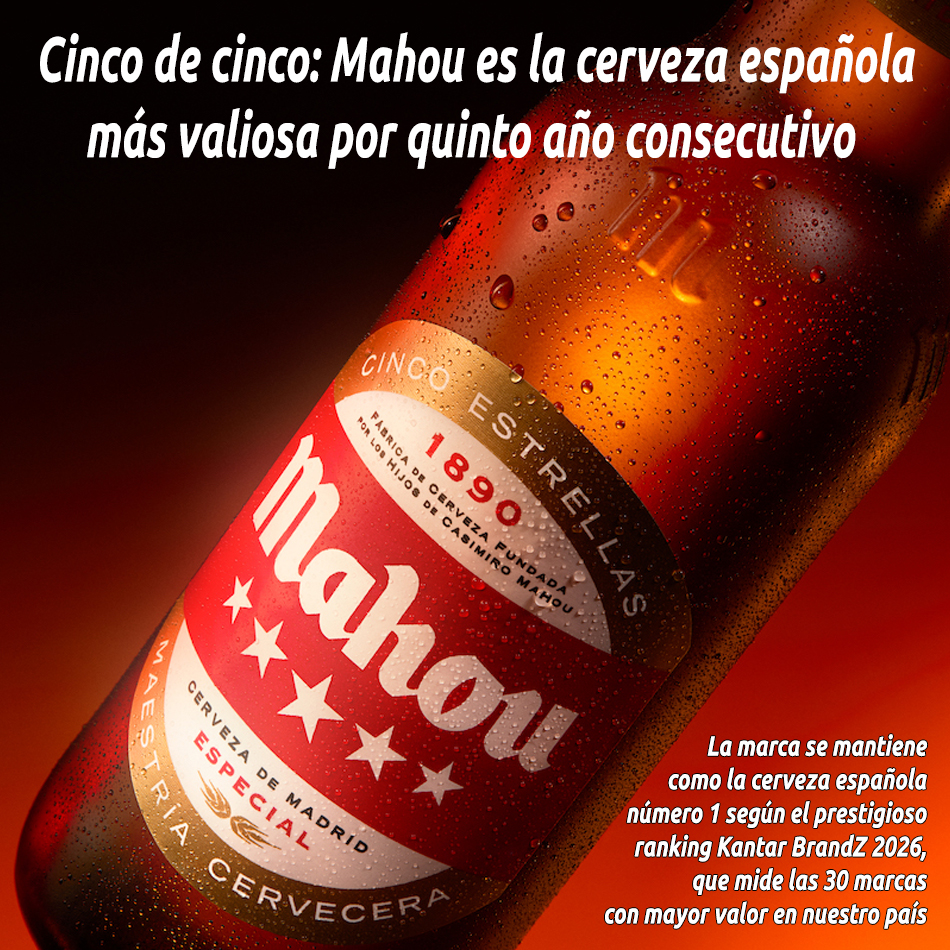Cinco de cinco: Mahou es la cerveza española más valiosa por quinto año consecutivo 