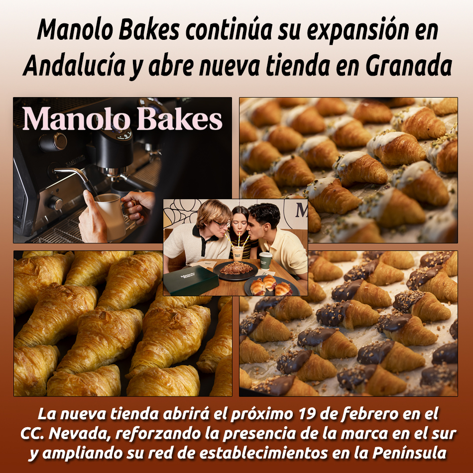 Manolo Bakes continúa su expansión en Andalucía y abre nueva tienda en Granada