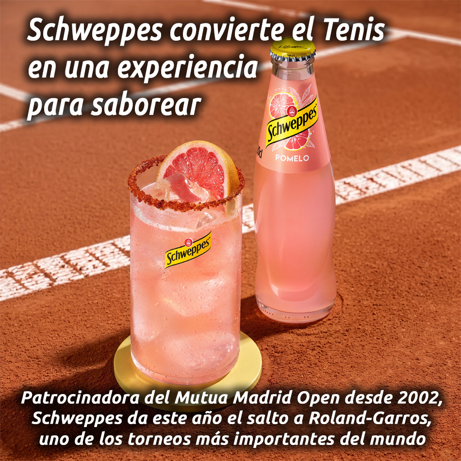Schweppes convierte el Tenis en una experiencia para saborear