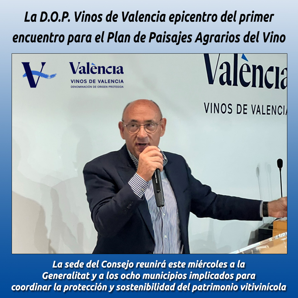 La D.O.P. Vinos de Valencia epicentro del primer encuentro para el Plan de Paisajes Agrarios del Vino