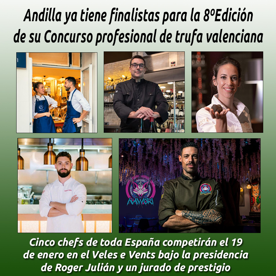 Andilla ya tiene finalistas para la 8ºEdición de su Concurso profesional de trufa valenciana